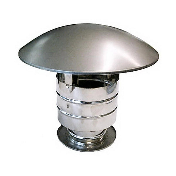 Canna fumaria parete doppia coibentata inox terminale cappello cinese antivento   dn 300/350