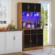 Credenza con LED e Cassetti ¨C MINIMAL ¨C 100x40x180cm, Legno, Bianco