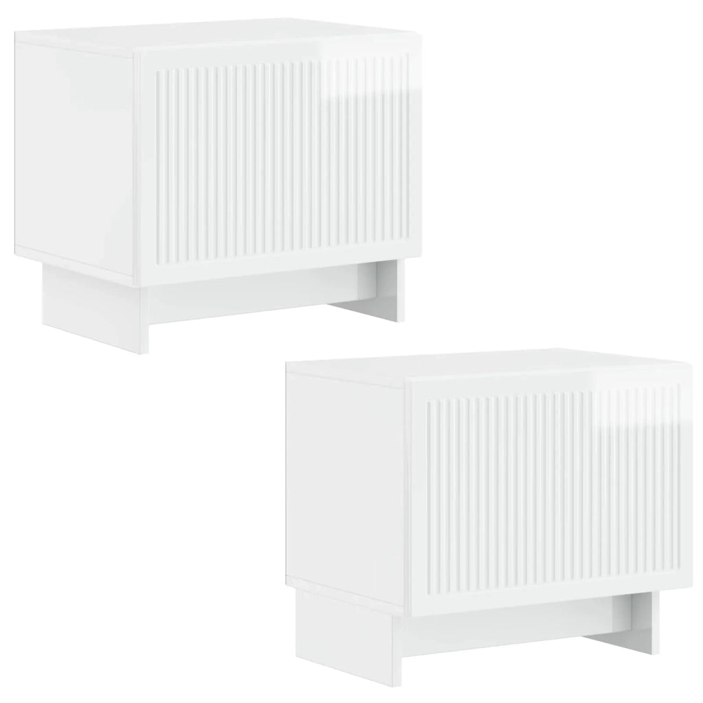 Mobile TV Bianco Lucido Legno ingegnerizzato 896019