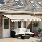 Tenda retrattile Grigio chiaro e bianco 500 × 350 cm 3426429