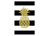 Telo Mare Spiaggia Piscina Jacquard In Spugna Disegno Golden Ananas