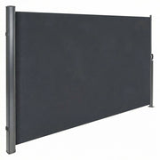 Tenda laterale 300x180H cm. Separè frangivento con sistema di riavvolgimento automatico. Telaio in Alluminio. Colore Grigio antracite.