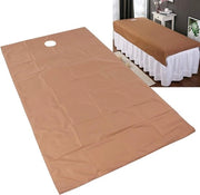 Copertura per tavolo massaggi idrorepellente e impermeabile in poliestere con foro per il viso - Copertura per tavolo salone per massaggi - Copertura per tavolo massaggi morbida in cotone - Modello 03
