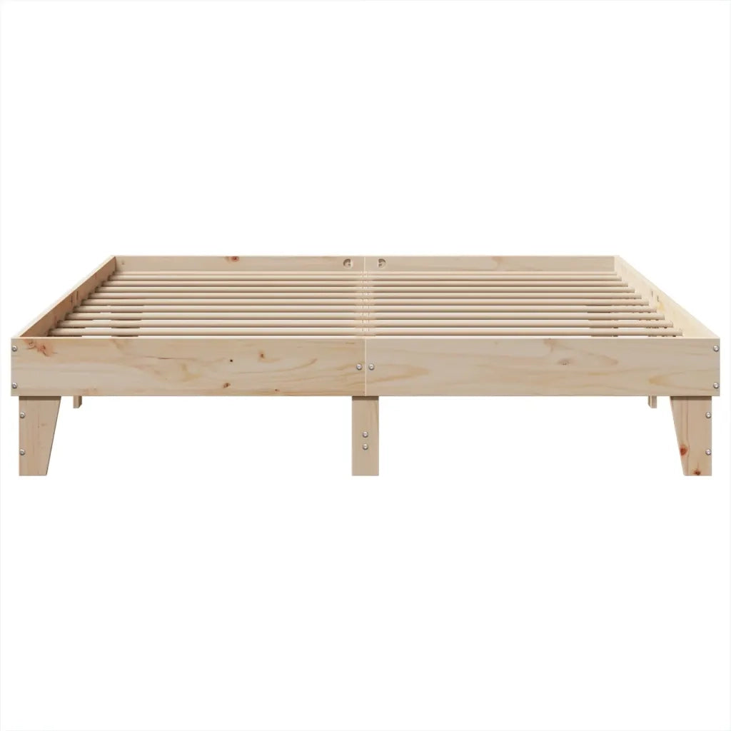 Letto senza Materasso 200x200 cm in Legno Massello di Pino 855343