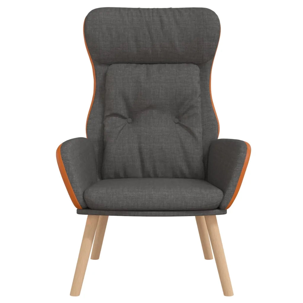 Poltrona Rilassante Grigio Scuro in Tessuto e PVC 341302