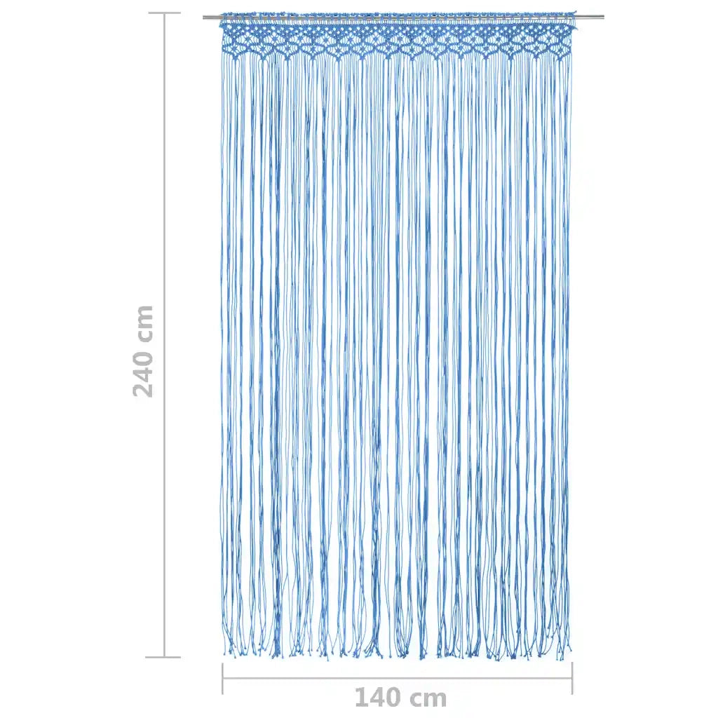Tenda Macramè Blu 140x240 cm in Cotone 323987