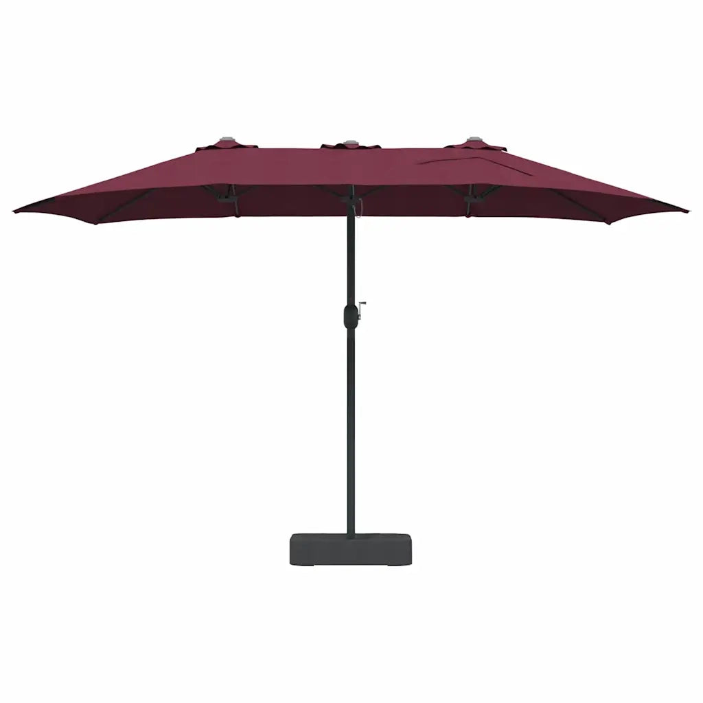 Ombrello da giardino-Ombrellone da spiaggia Rosso Bordeaux 385 x 209 x 244 cm 849017