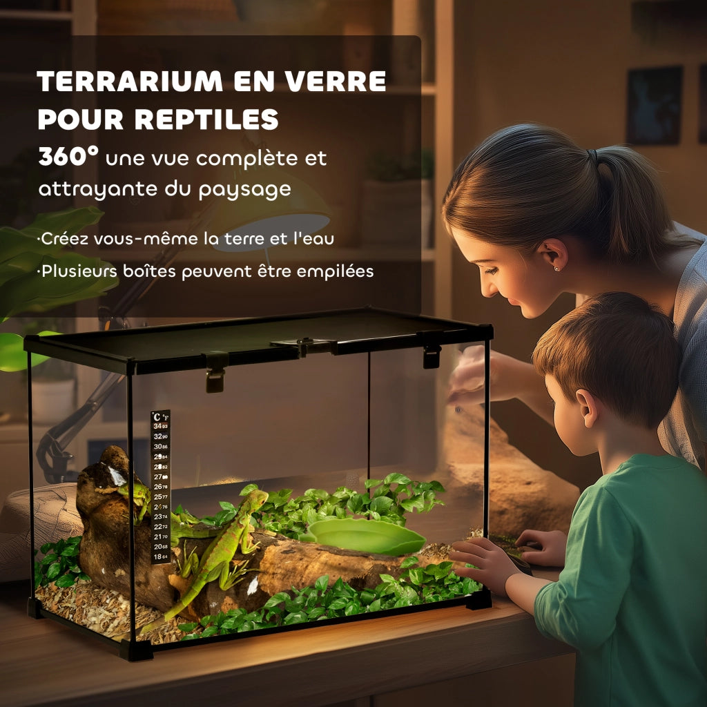 Terrario per Rettili ¨C Zephmum ¨C Rete Metallo 60x40x40 cm
