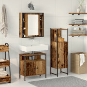 Set di Mobili per Bagno 3 Pezzi Legno Vecchio Legno Massello di Recupero