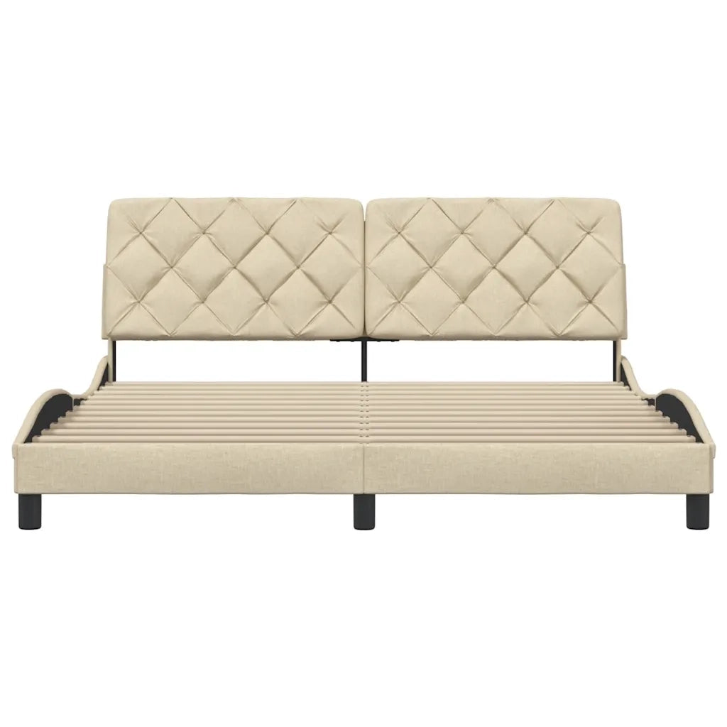 Giroletto senza Materasso Crema 180x200 cm in Tessuto 3310620