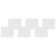 Set di 6 cuscini per sedie da esterno bianchi giardino terrazzo tessuto resistente