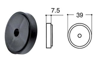 SPESSORE PER FERMAPERSIANE IN NYLON GRILLO- - mm.7,5 - 30 pezzi