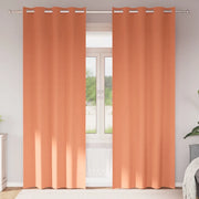Tende Blackout con Anelli 2 pz Terracotta 245 x 140 cm 4107416