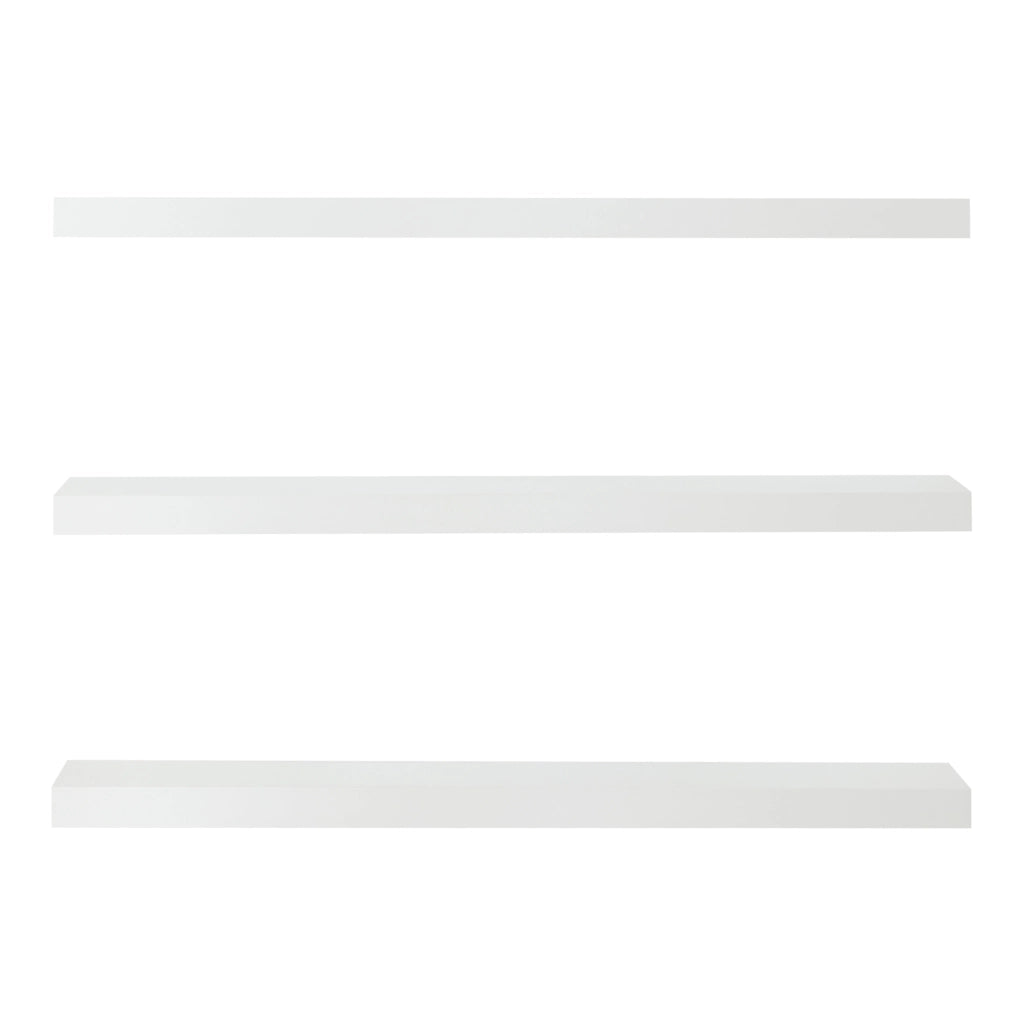 Set Stranda 3 Mensole da Muro 80x20x4 cm Bianco [en.casa]