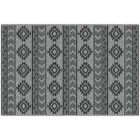 Tappeto Moderno 182x274 cm in Polipropilene Nero e Grigio