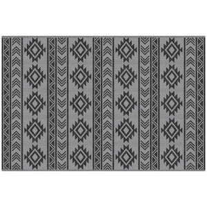 Tappeto Moderno 182x274 cm in Polipropilene Nero e Grigio