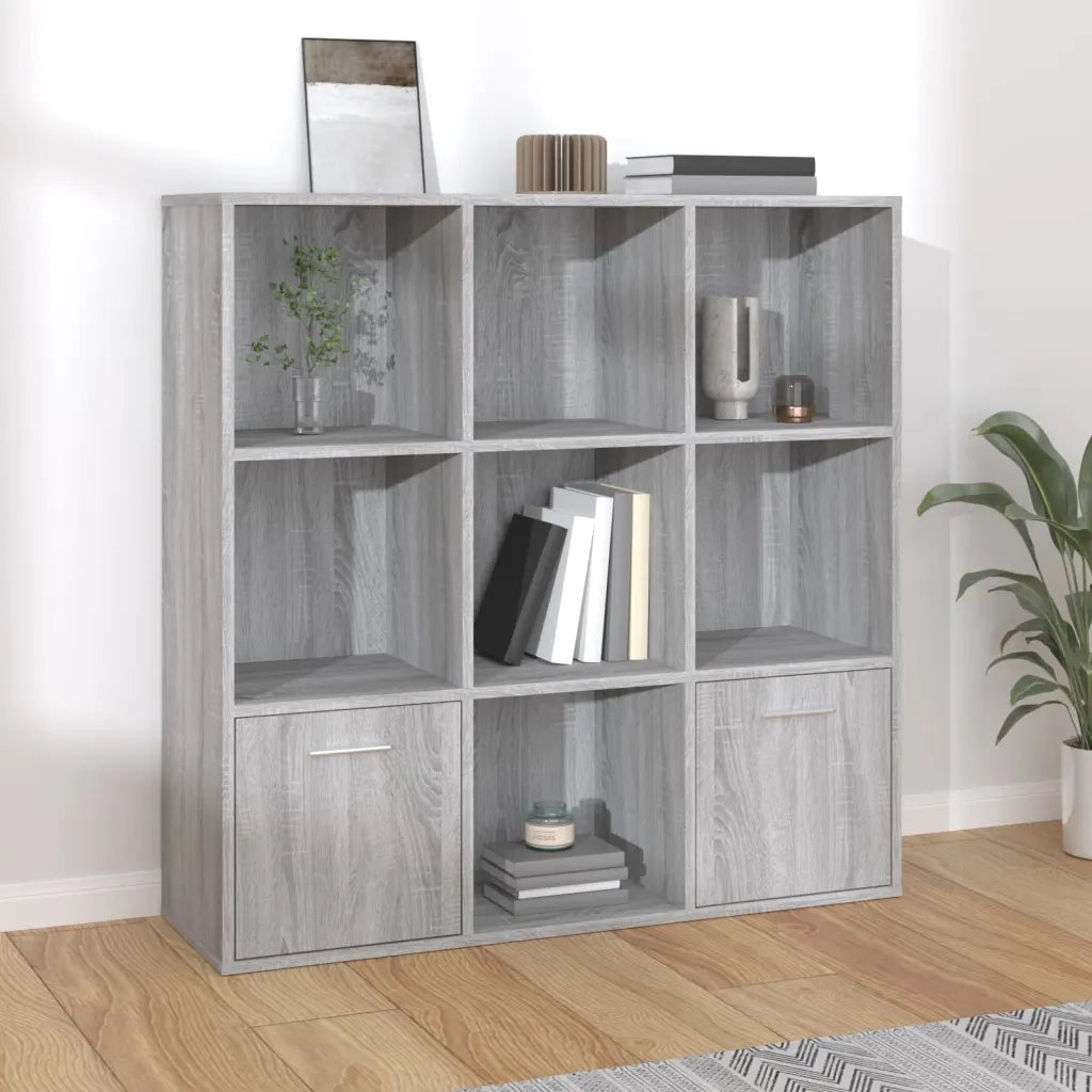 Libreria Grigio Sonoma 98x30x98 cm 815448