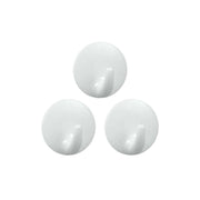GANCI ADESIVI ROTONDI SET 3PZ GRAND ROND BIANCO METALTEX