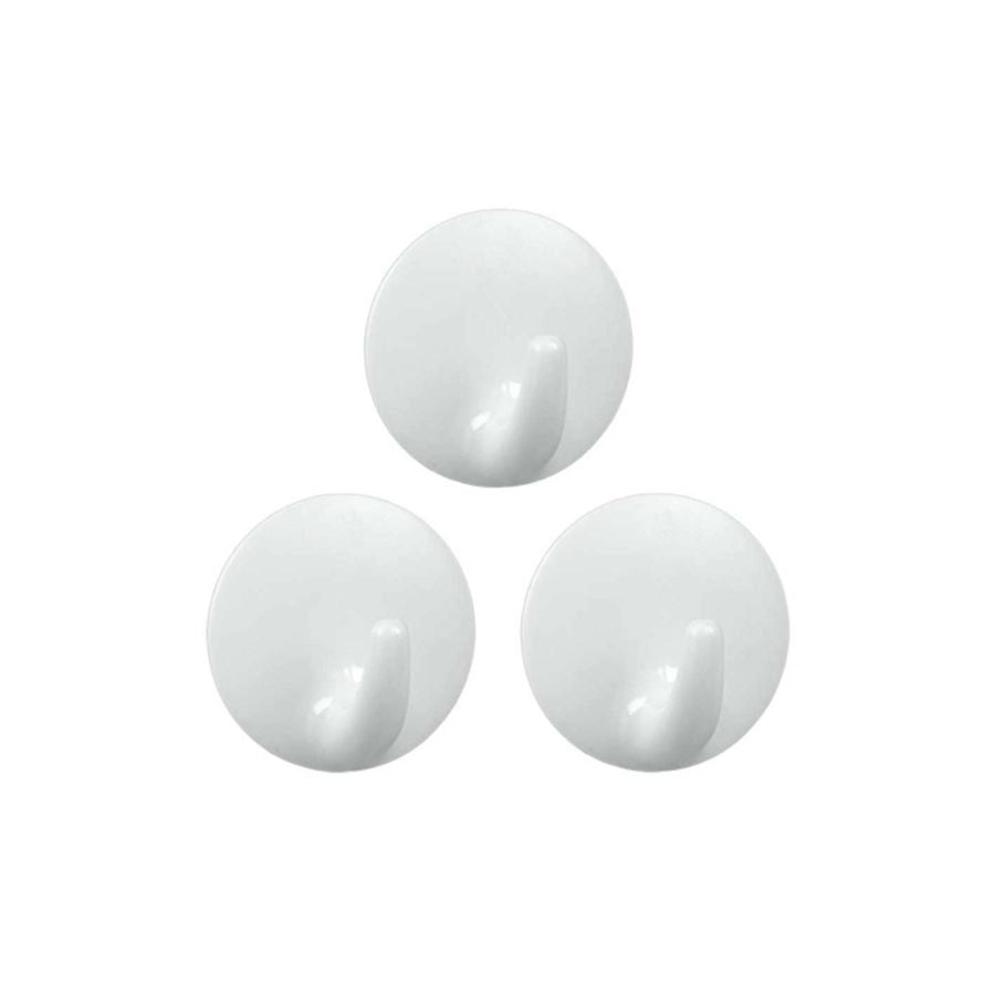 GANCI ADESIVI ROTONDI SET 3PZ GRAND ROND BIANCO METALTEX