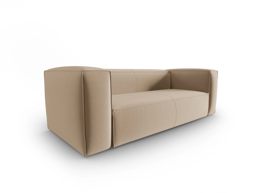 Cosmopolitan Design - Divano "Mackay" 3 posti in velluto sabbia 