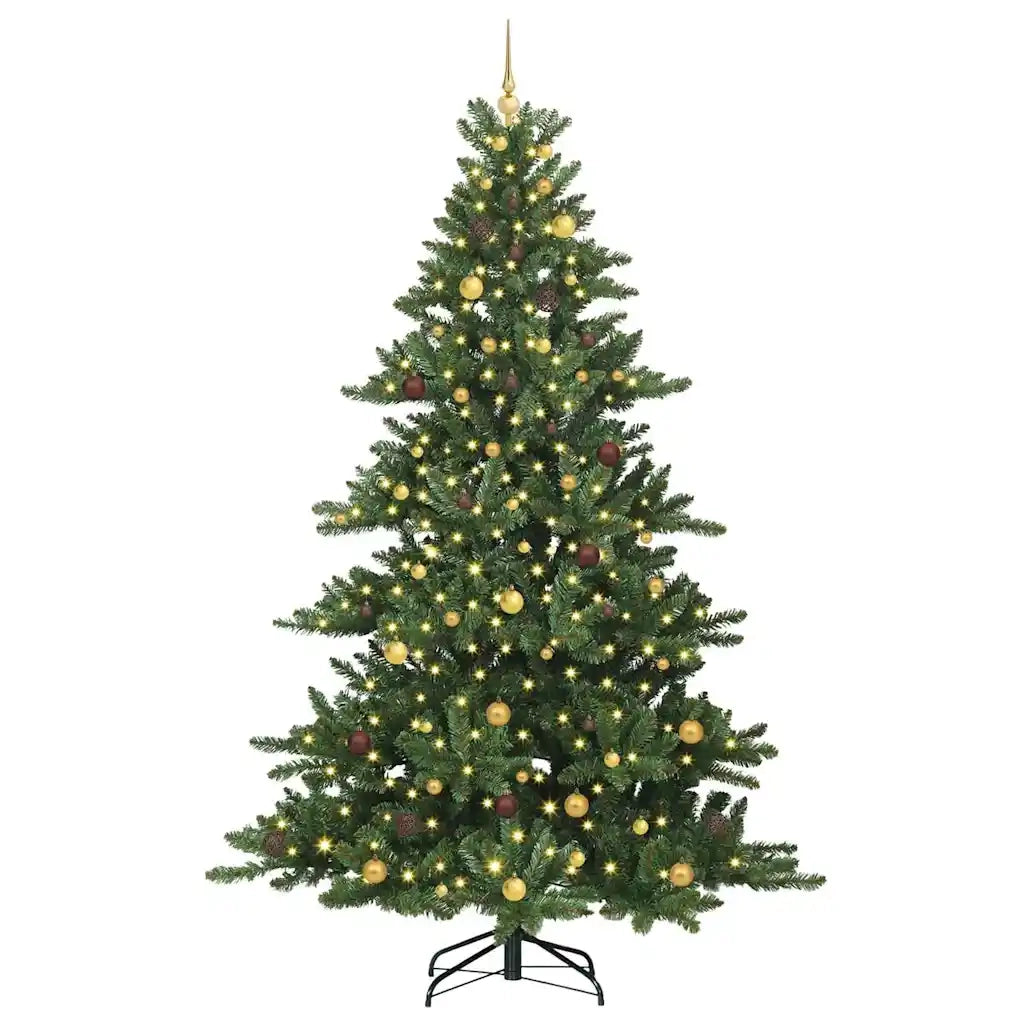 Albero di Natale Artificiale con Rami Pieghevoli Verde 240 cm 3397689