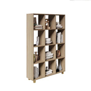 LIBRERIA IN MDF ROVERE CON DODICI RIPIANI MISURE: 90X24X130 CM