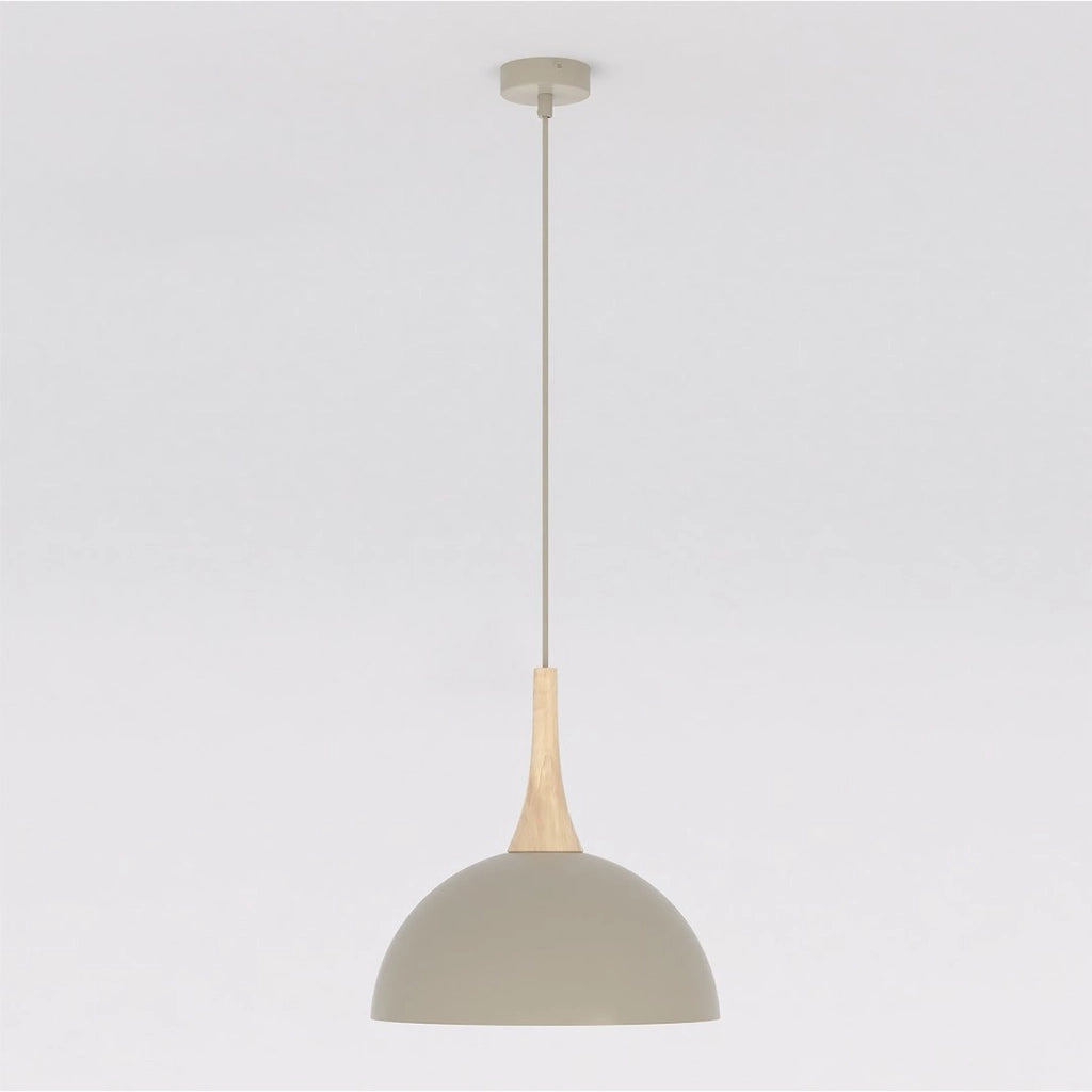 Lampada a sospensione Nautica in acciaio e legno