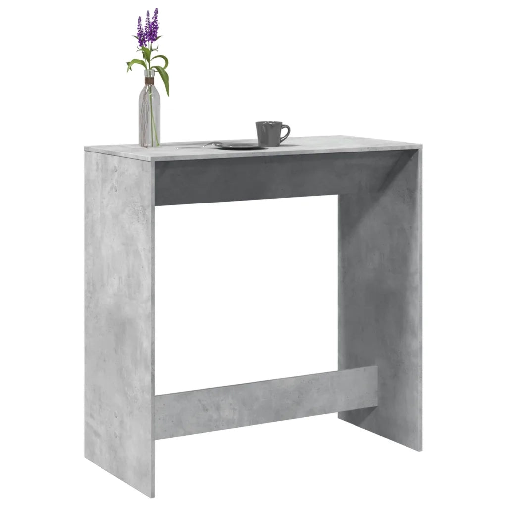 Tavolo da Bar Grigio Cemento 102x50x103,5 cm Legno Multistrato