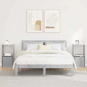 Comodino con cassetto 2 pcs Grigio cemento 35 x 32 x 68,5 cm