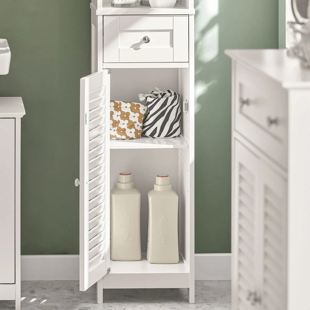 Mobiletto Bagno Colonna Bagno Cassettiera Bagno Bianco Con Cassetti Bianco FRG236-W