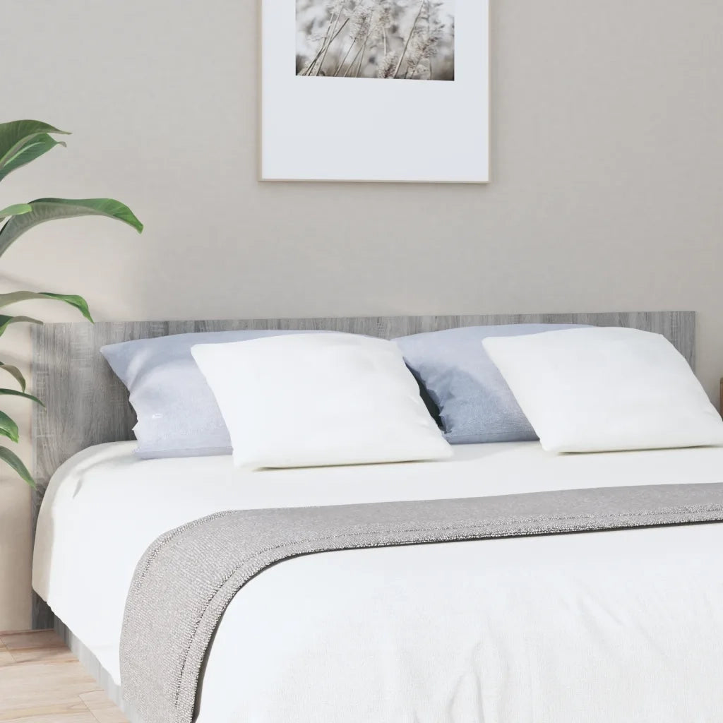 Testiera Letto Grigio Sonoma 200x1,5x80 cm Legno Ingegnerizzato 816977