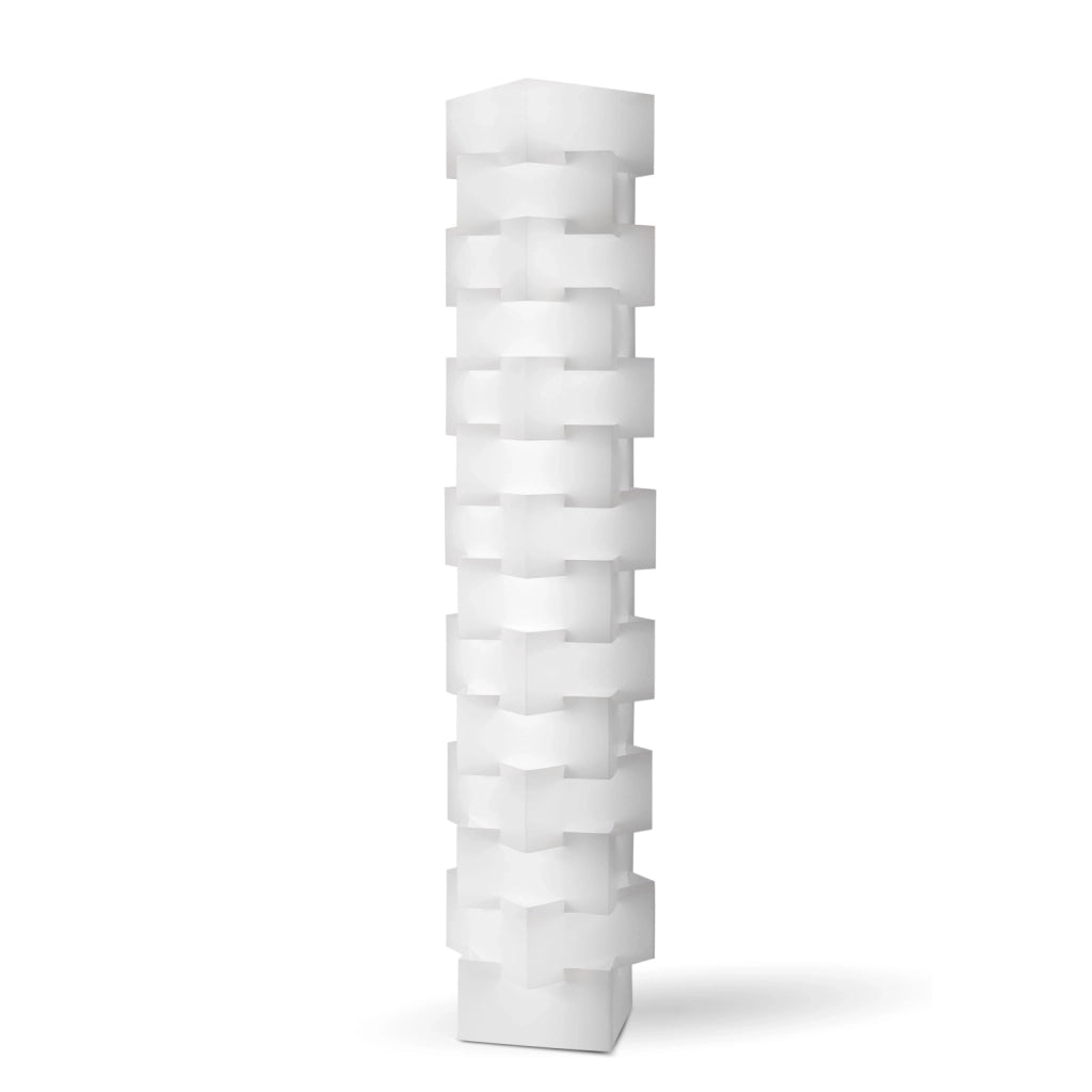 Piantana Moderna Building Polilux ® Bianco E Metallo 3 Luci E27