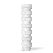 Piantana Moderna Building Polilux ® Bianco E Metallo 3 Luci E27