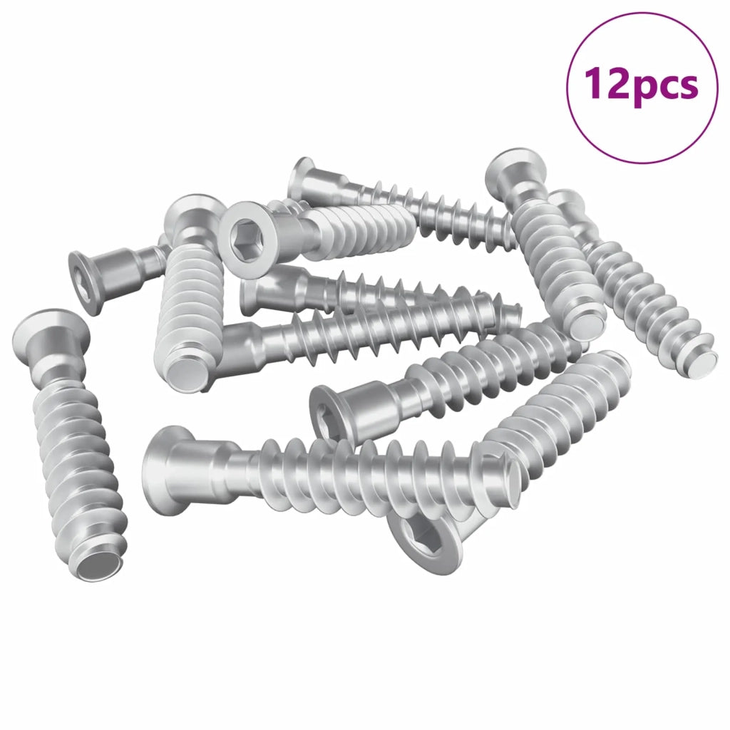 Vite a testa cilindrica 12 pcs Argento M7 x 40 mm Acciaio 864380