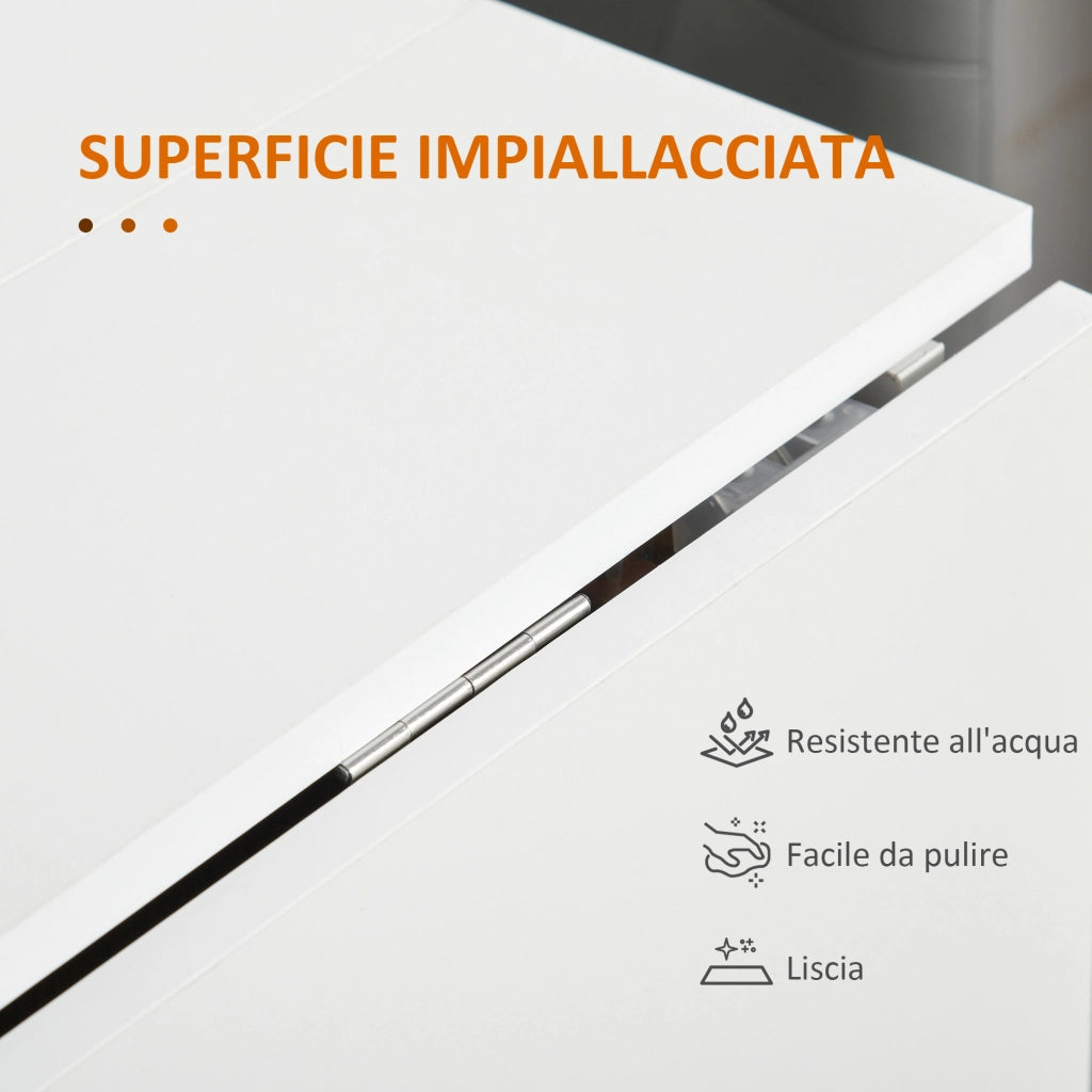 Tavolo da Pranzo Allungabile Pieghevole con Ruote ¨C Minimal ¨C 120x80x73 cm