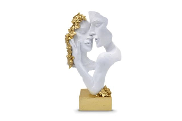 Decorazione Arredo Casa Statua Coppia Uomo e Donna in Resina 30 cm