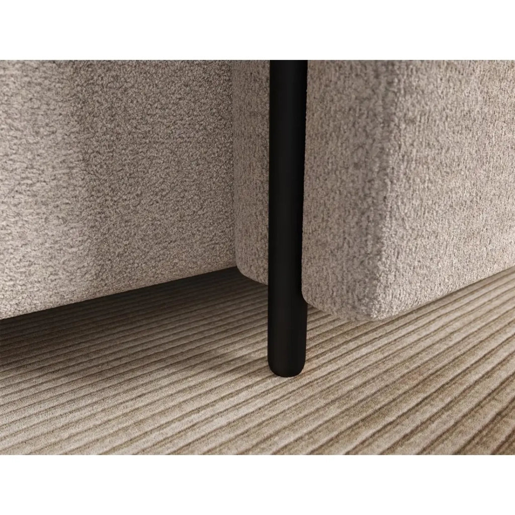 Divano angolare convertibile ARVESSA beige chenille – Angolo destro