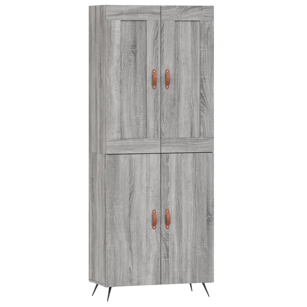Credenza Grigio Sonoma 69,5x34x180 cm in Legno Multistratocod mxl 125996
