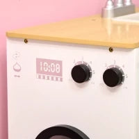 Cucina Giocattolo 2 Pezzi per Bambini 3-6 Anni con Utensili da Cucina, Luci ed Effetti Sonori, in MDF e PP