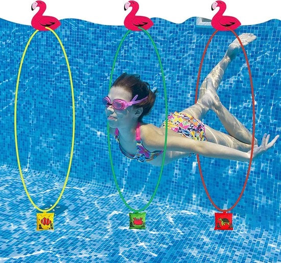 Set di 3 Anelli da Nuoto per Bambini per Piscina, Anelli da Nuoto per Bambini, Anelli da Nuoto per Piscina, Giochi da Nuoto per Bambini, Anelli da Nuoto per Festa in Piscina