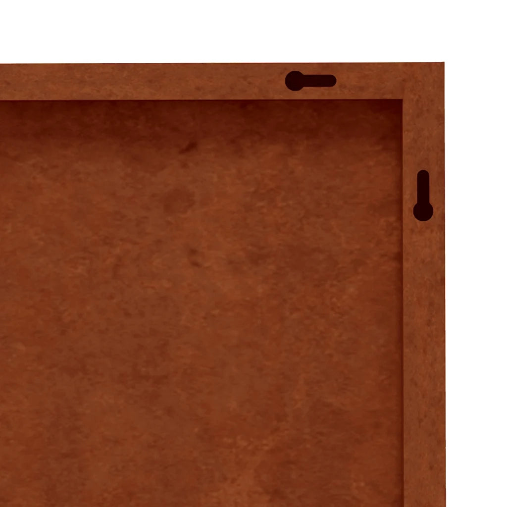 Decorazione Muro da Giardino 105x55 cm Bambù in Acciaio Corten 824484