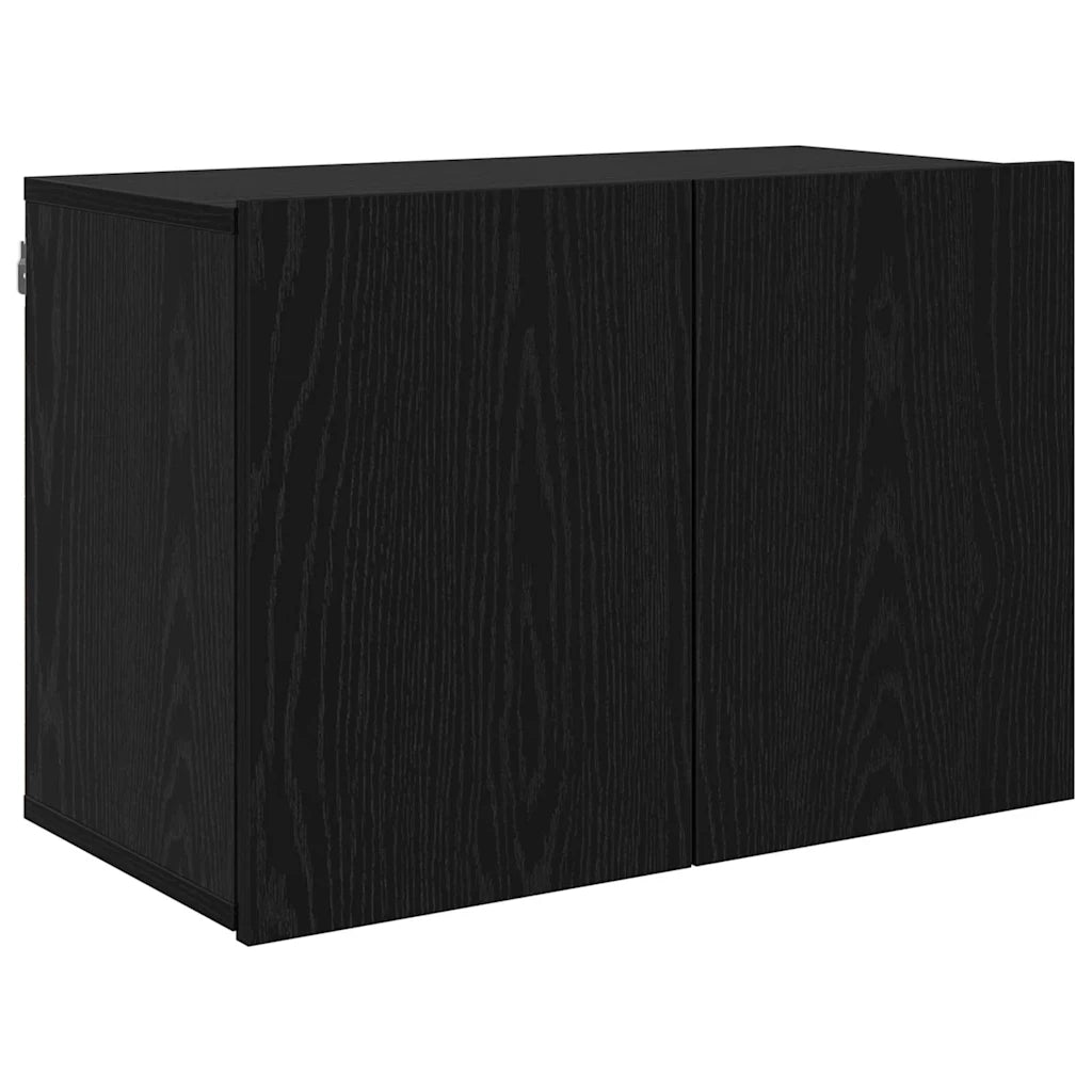 Mobile TV-Credenza per TV Montaggio a parete 6 pcs Rovere nero Legno multistrato