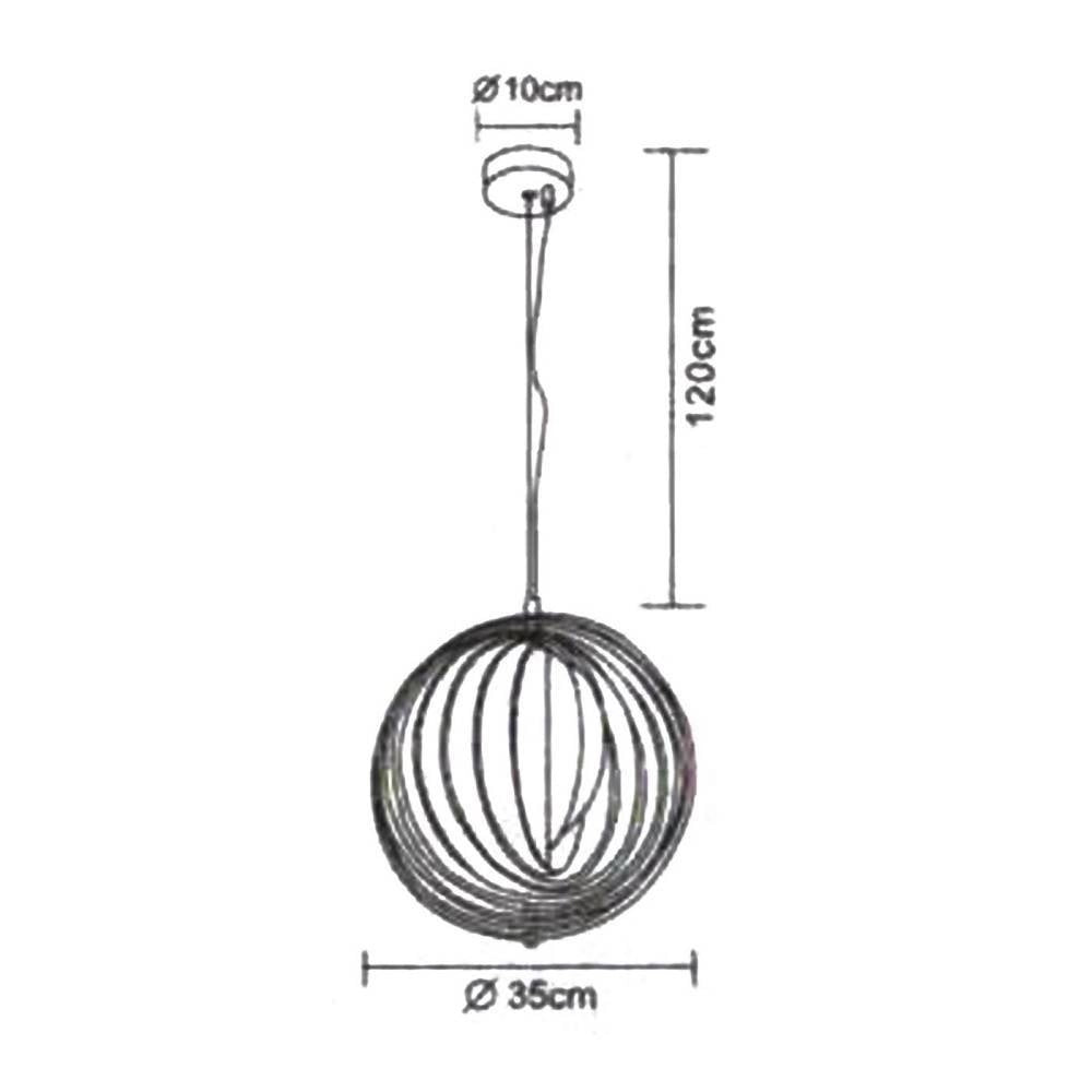 Trade Shop - Lampada A Sospensione 3d Geometrico Cerchio E27 Lampada Regolabile Pendente Lp-85b -