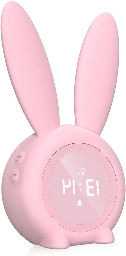 Lampada da notte con funzione sveglia per bambini con design coniglio creativo - Rosso