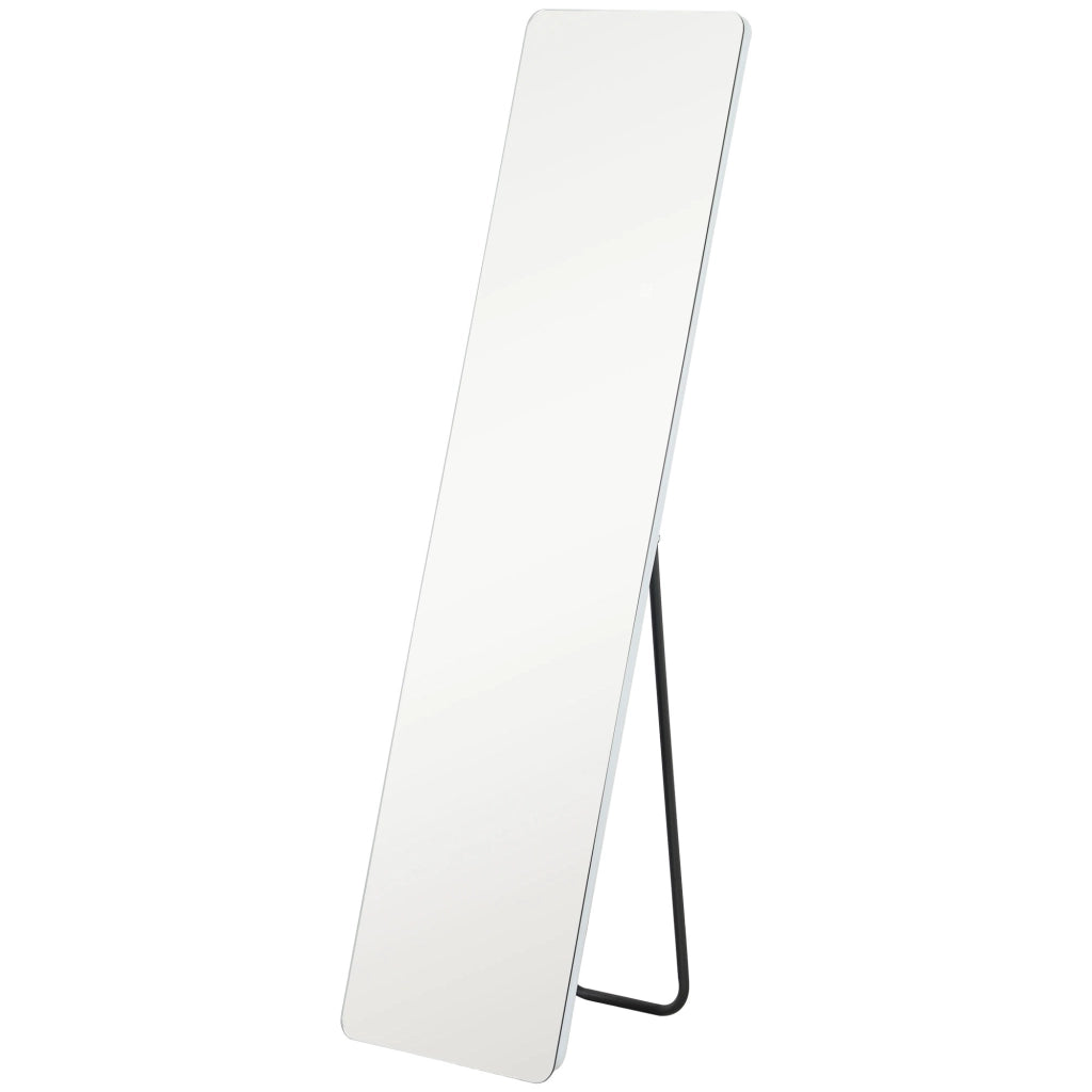 Specchio a figura intera, 150 x 40 cm, specchio da terra con illuminazione a LED, 3 colori di luce, specchio da parete con supporto, interruttore