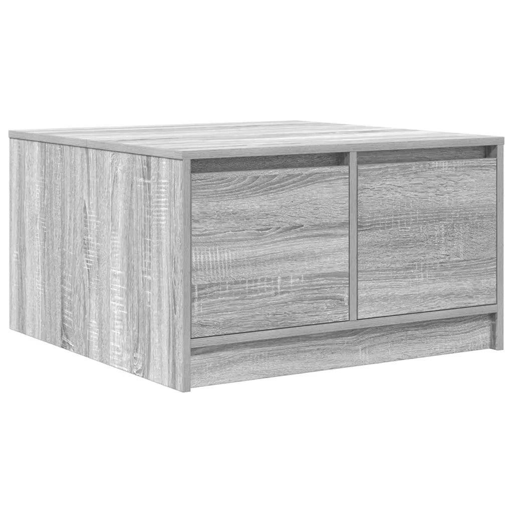 Tavolino da Salotto con Cassetti-Tavolino da soggiorno-Tavolo Grigio Sonoma 70,5x70x40 cm