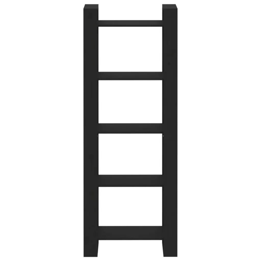 Libreria/Divisorio Nero 60x35x160 cm Legno Massello 813893