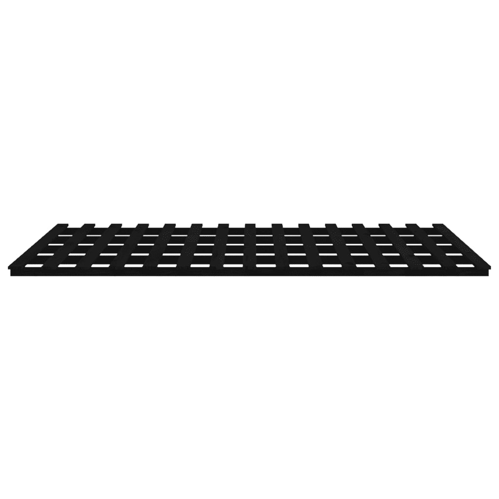 Giroletto-Struttura Letto Nero 200x200 cm in Legno Massello di Pino 637233