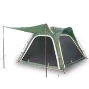 Tenda campeggio | Tenda da campo 4 Persone Verde Rilascio Rapido Impermeabile
