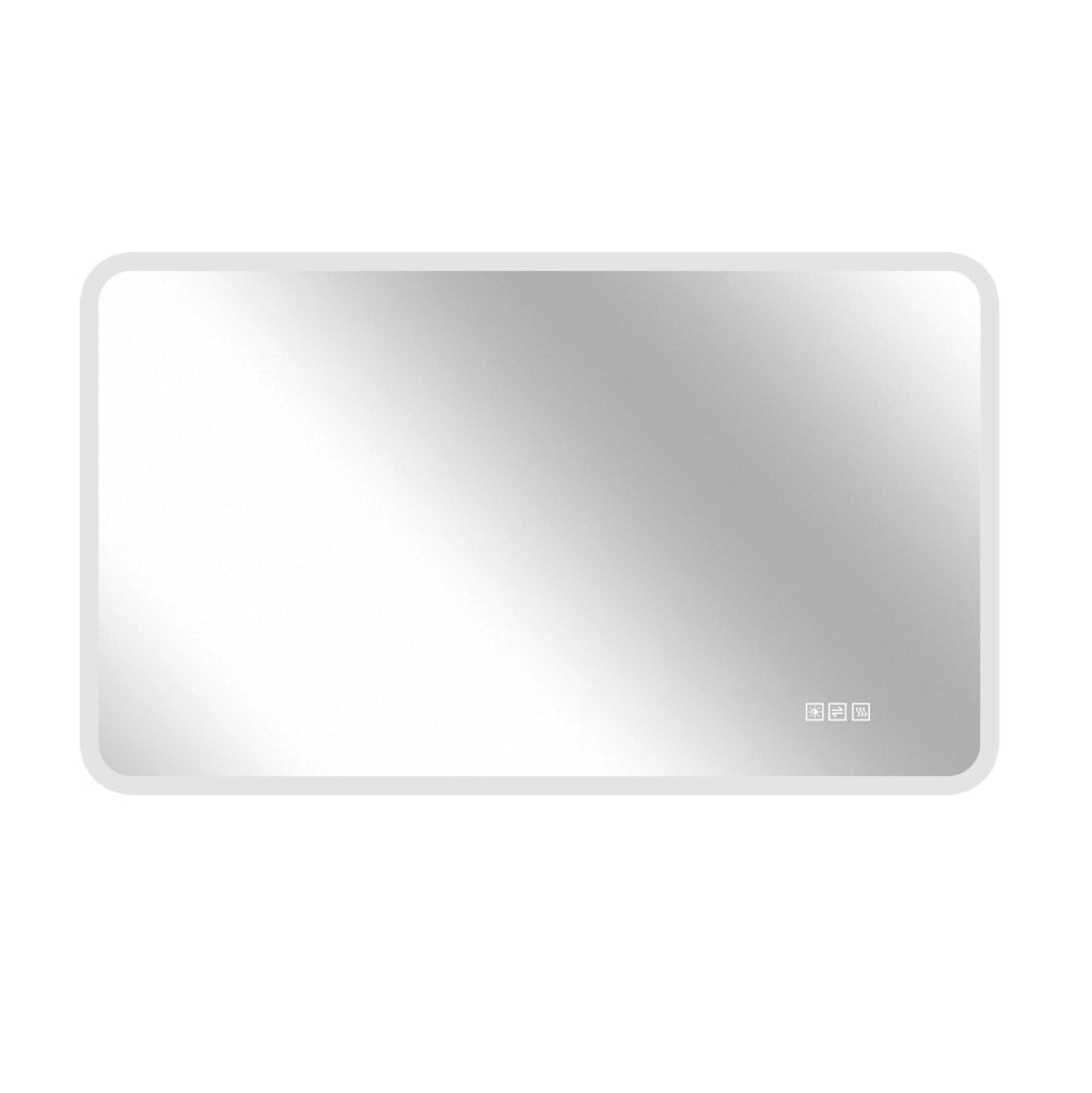 Specchio bagno LED ULEVR con funzione antiappannamento, 3 temperature di colore, dimmerabile e IP44